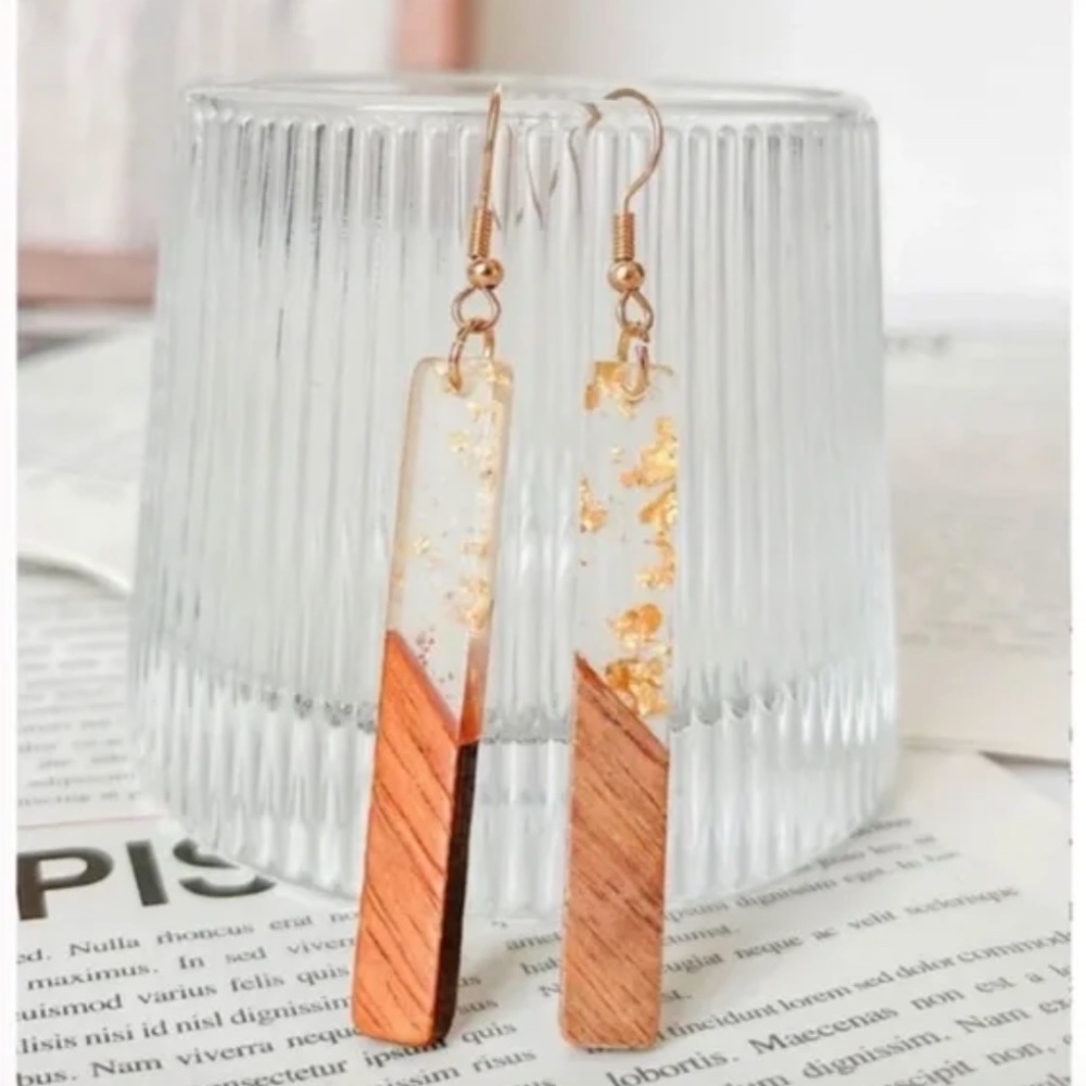 ❤️ FREE Wood Geo Geometric Boho Peasant Hipster Hippie Art Deco Farm Earrings